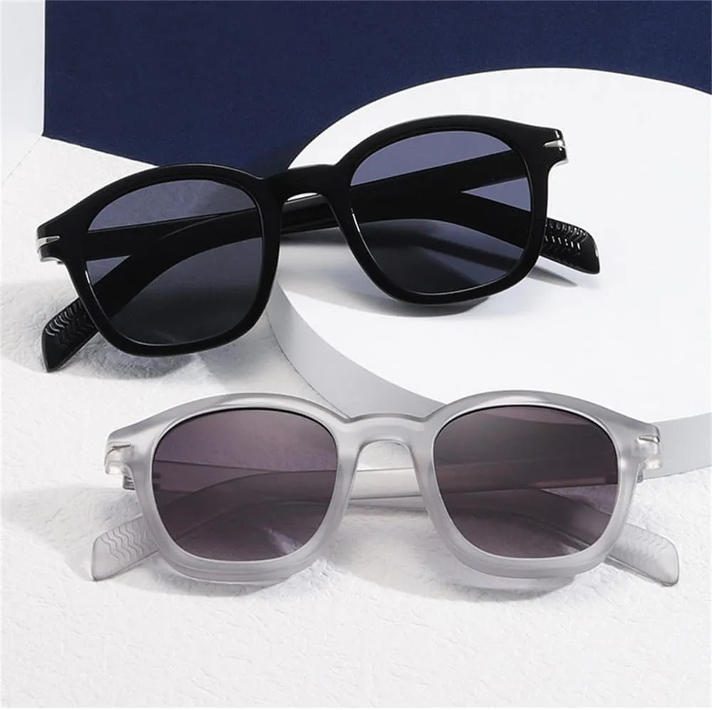 Vintage Thick Frame Round Sunglasses UV400(1,One Size)