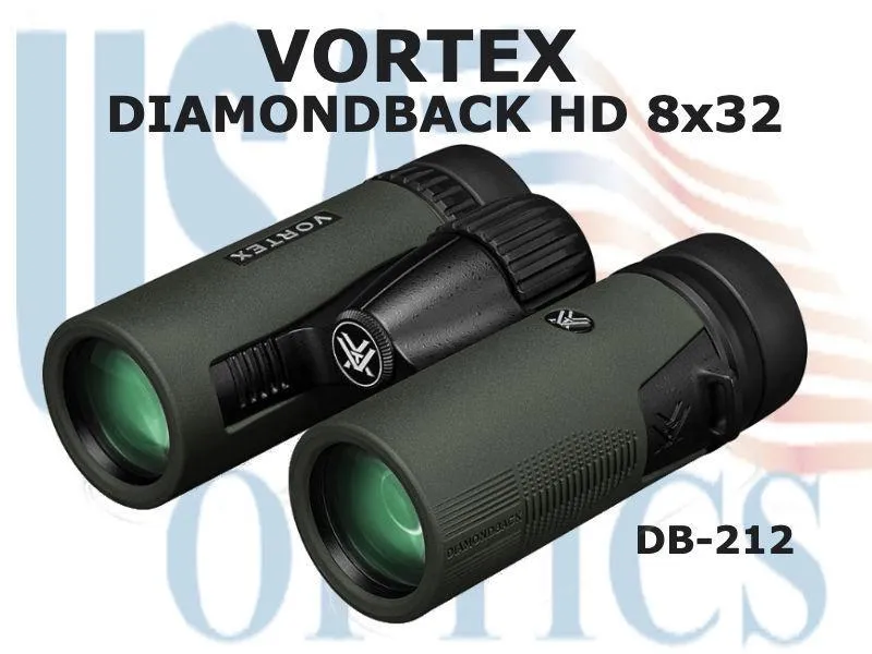 VORTEX, DB-212, DIAMONDBACK HD 8x32 BINOCULARS