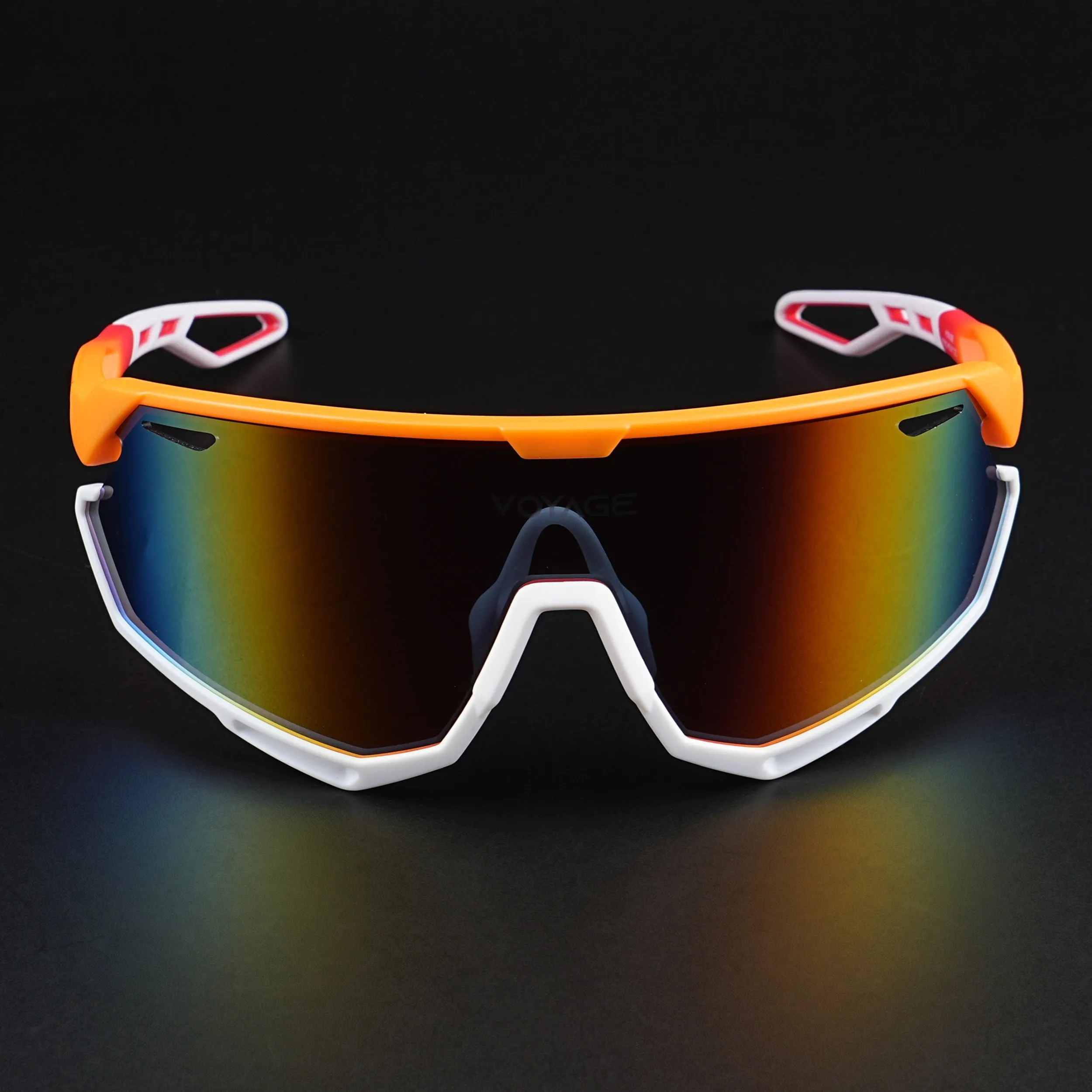 Voyage Select Drift Sunglasses (Multicolor Lens | Orange & White Frame - SLMG6343)
