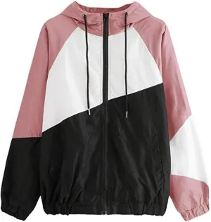Waterproof Windbreaker Women Lightweight Rain Jackets Hooded Rain Coats with Pockets Zip Up Raincaots for Hiking