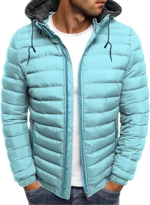 Winter Coats for Men Lightweight Puffer Jacket Zip Up Padded Coat Packable Down Jacket Quilted Insulated Jackets