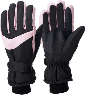 Winter Gloves Men,Full Fingers Touch Screen Thermal Fleece Lining Warming Gloves for Hiking Driving Kids Skiing
