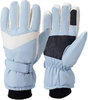 Winter Gloves Men,Thermal Fleece Lining Full Fingers Touch Screen Warmers Gloves for Kids Driving Hiking Skiing