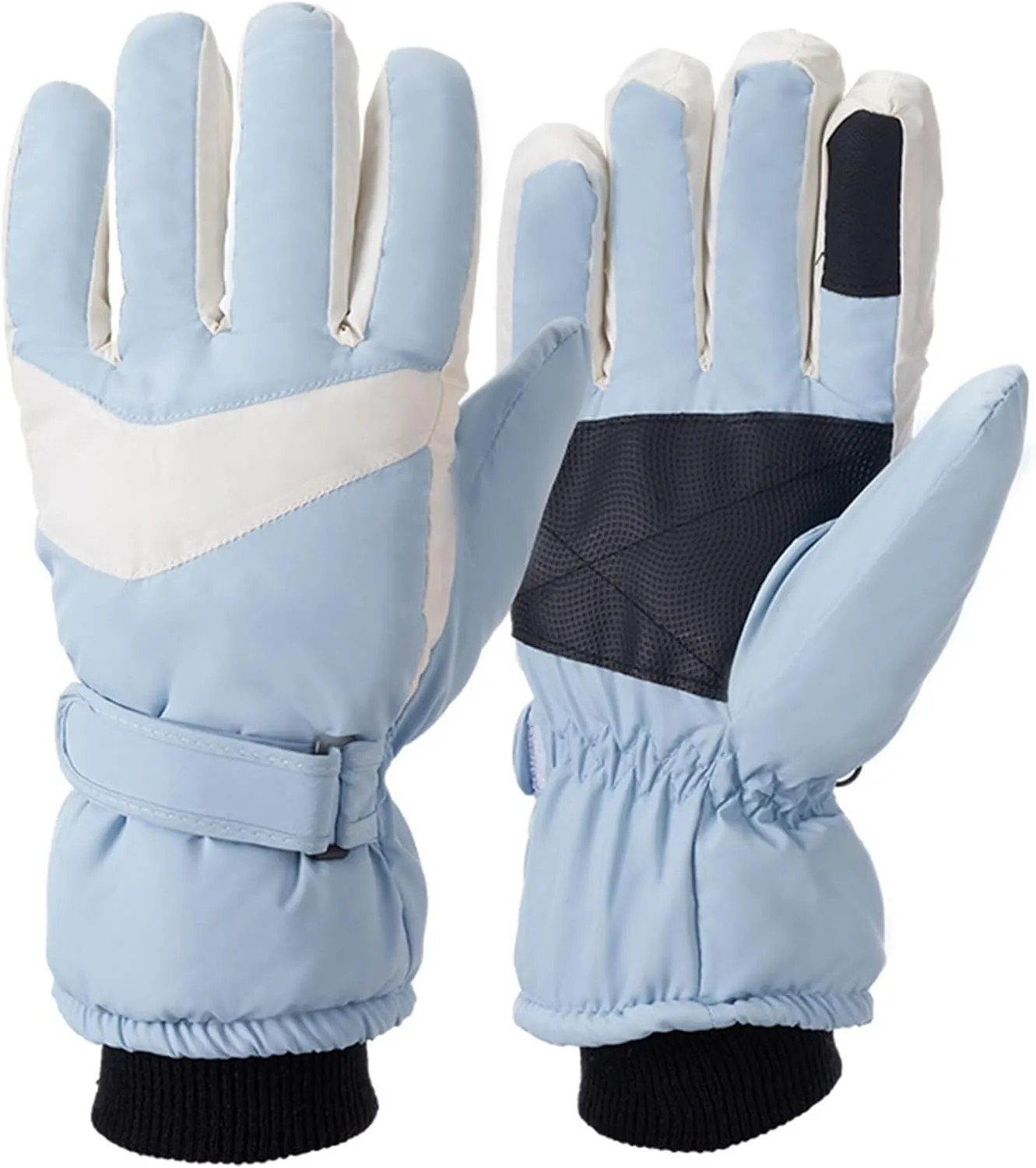Winter Gloves Men,Thermal Fleece Lining Full Fingers Touch Screen Warmers Gloves for Kids Driving Hiking Skiing