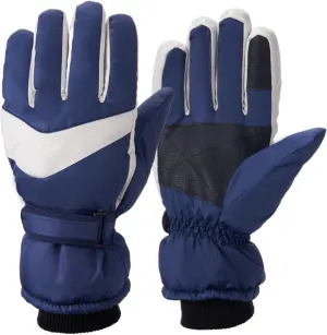 Winter Gloves,Thermal Fleece Lining Full Fingers Touch Screen Cotton Gloves for Driving Hiking Kids Cold Weather
