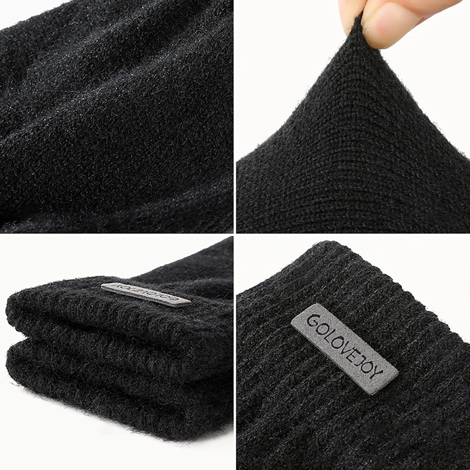 Winter Touchscreen Gloves for Men Women Warm Anti-Slip Touchscreen Lined Knit Glove Christmas Halloween