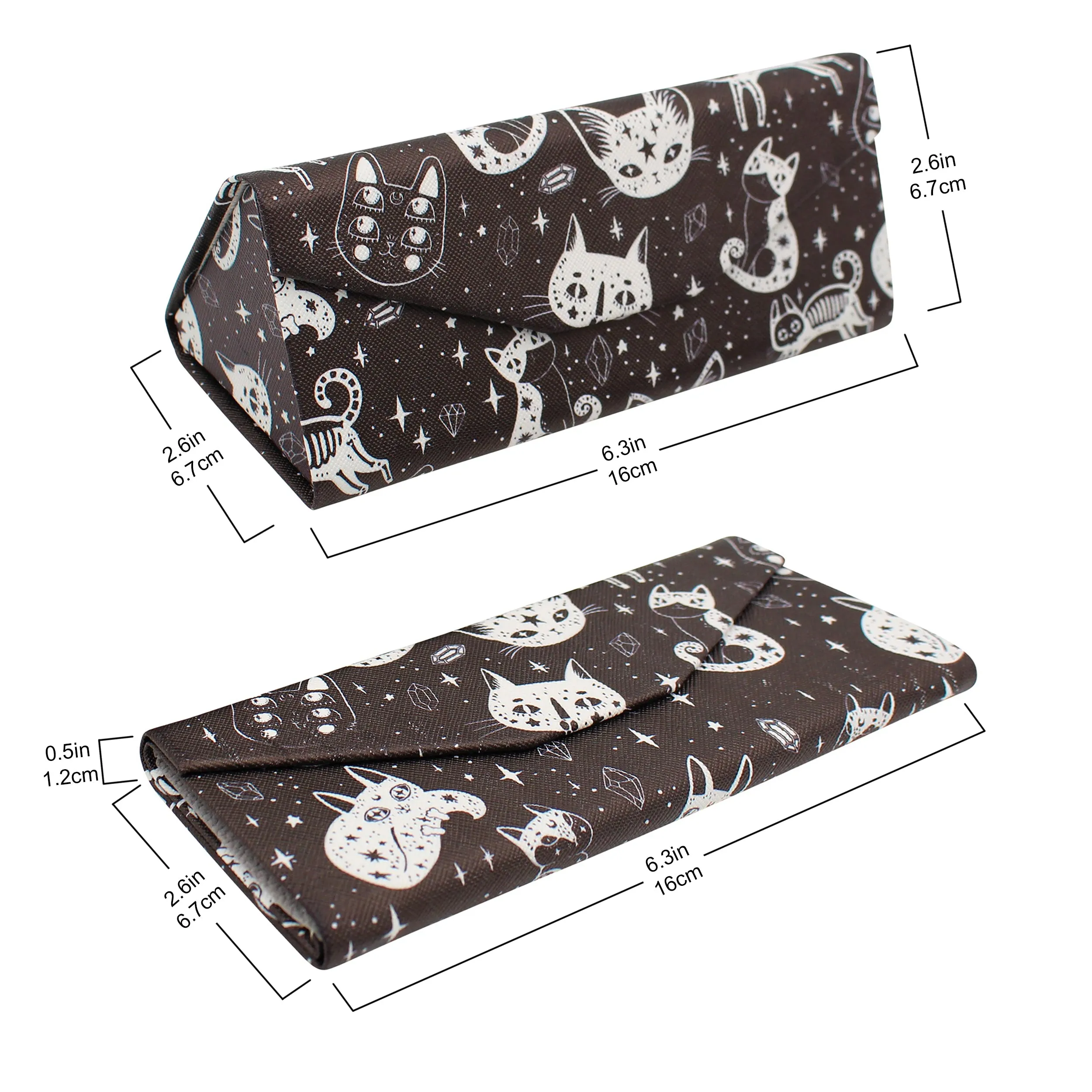 Witchy Cats Glasses Case  - Horror/Halloween - Vegan Leather