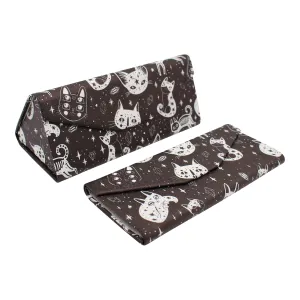 Witchy Cats Glasses Case  - Horror/Halloween - Vegan Leather