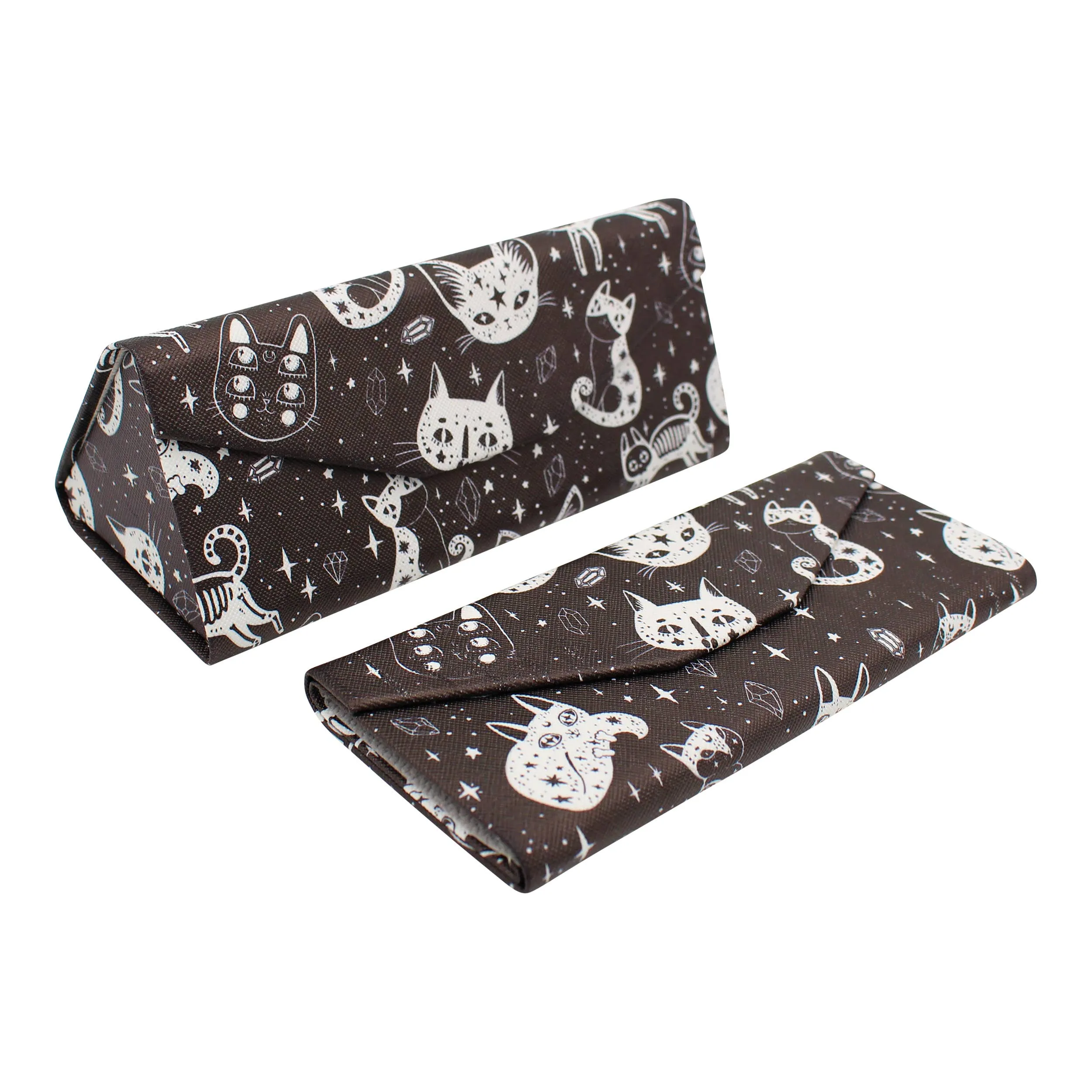 Witchy Cats Glasses Case  - Horror/Halloween - Vegan Leather
