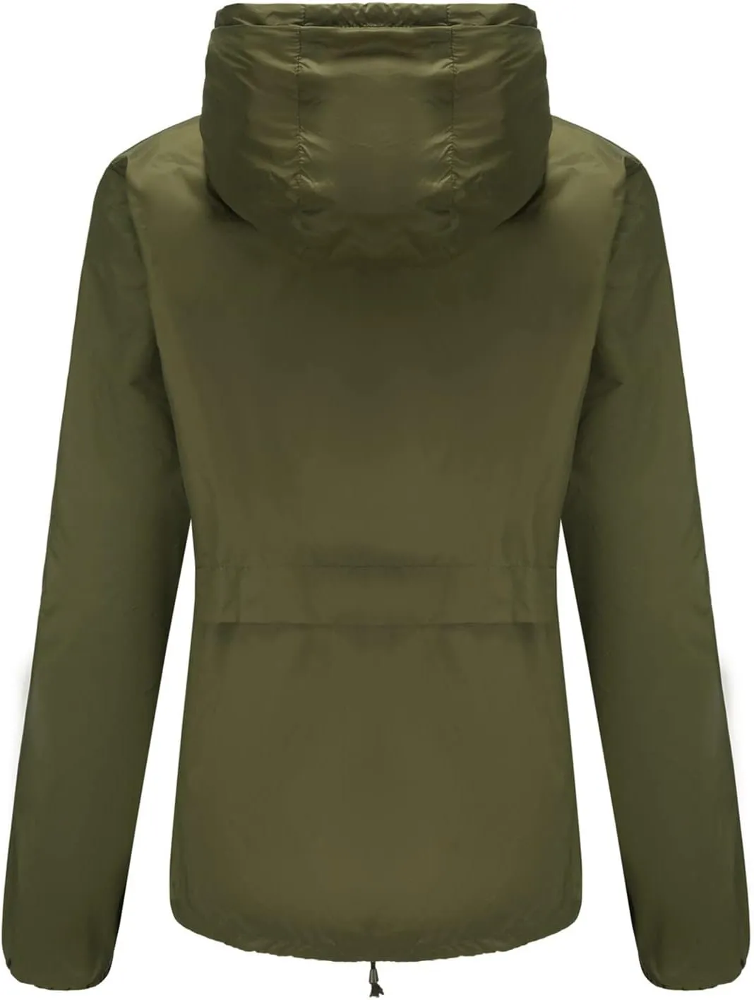 Wkishenl Rain Jacket Women Solid Summer Fall Outdoor Jackets Lightweight Hooded Windproof Trench Coats Zip Raincoat