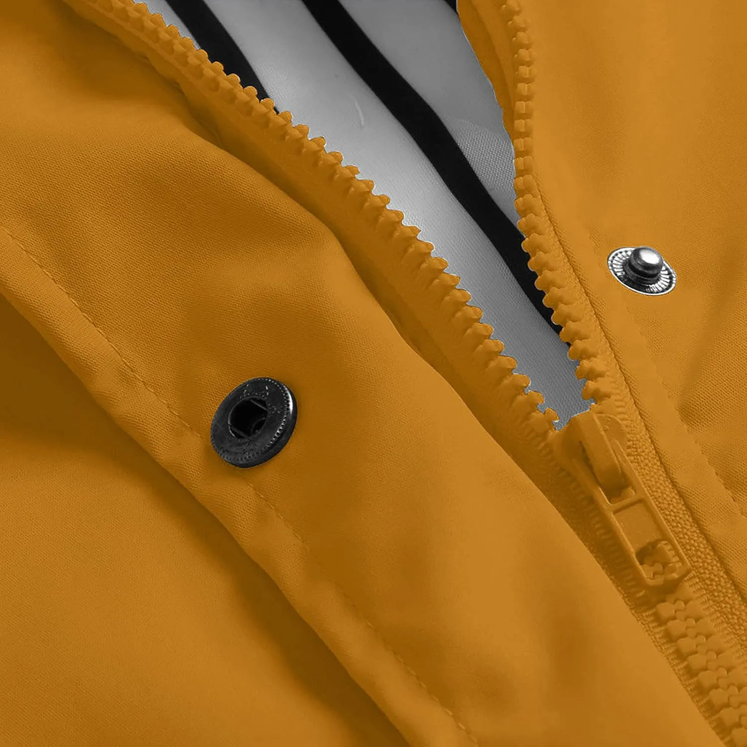 Women Rain Jacket Solid Outdoor Jackets Windbreaker Plus Size Hooded Raincoat Fall Winter Windproof Coats