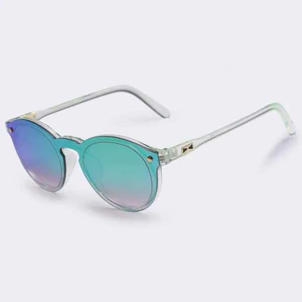 Women Sunglasses Oval Fashion Female Men Retro Reflective Mirror