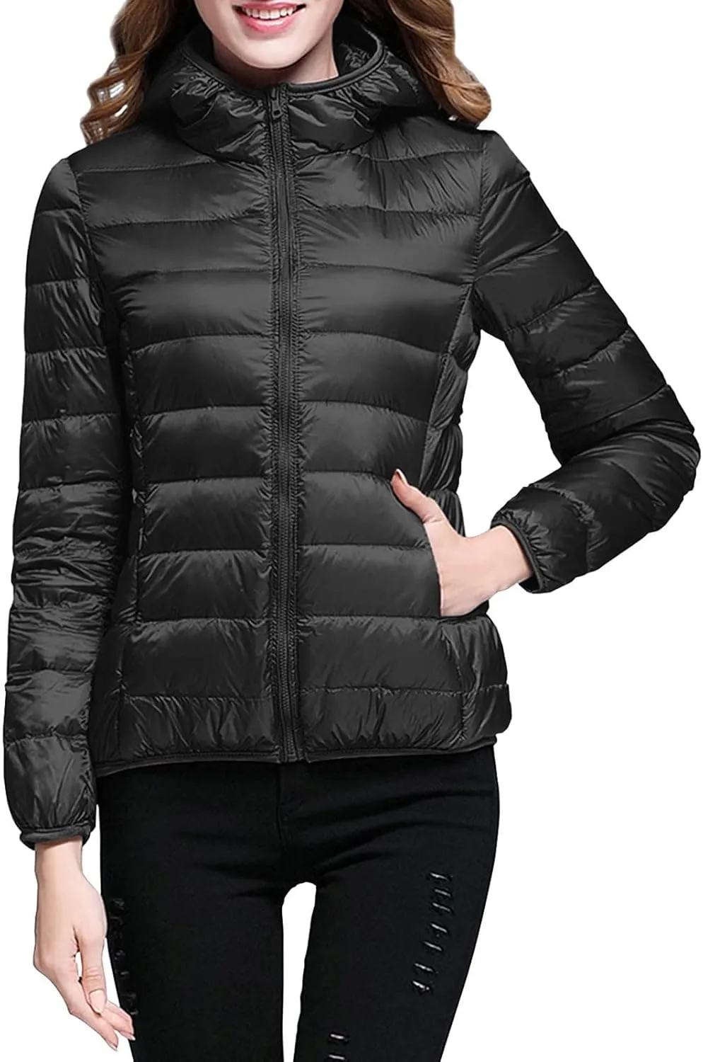 Women's 2024 Winter Fashion Clothes Fleece Lined Winter Outerwear Jackets Padded Coat Winter Coats