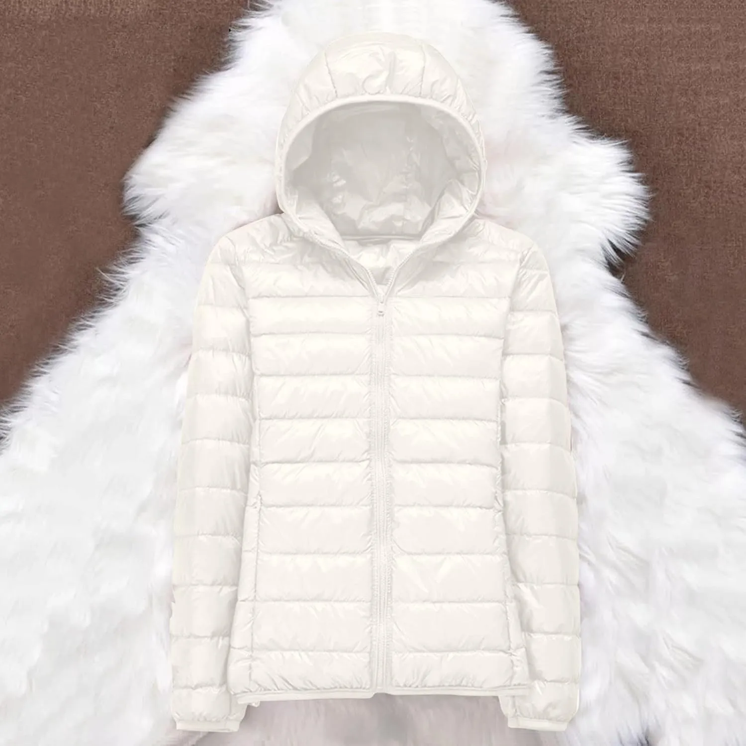 Women's 2024 Winter Fashion Clothes Fleece Lined Winter Outerwear Jackets Padded Coat Winter Coats