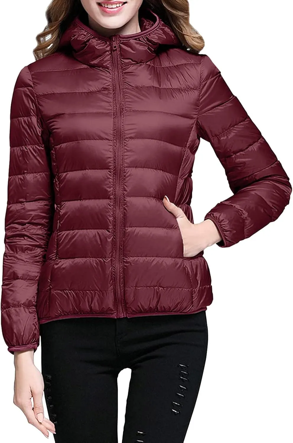Women's 2024 Winter Fashion Clothes Fleece Lined Winter Outerwear Jackets Padded Coat Winter Coats