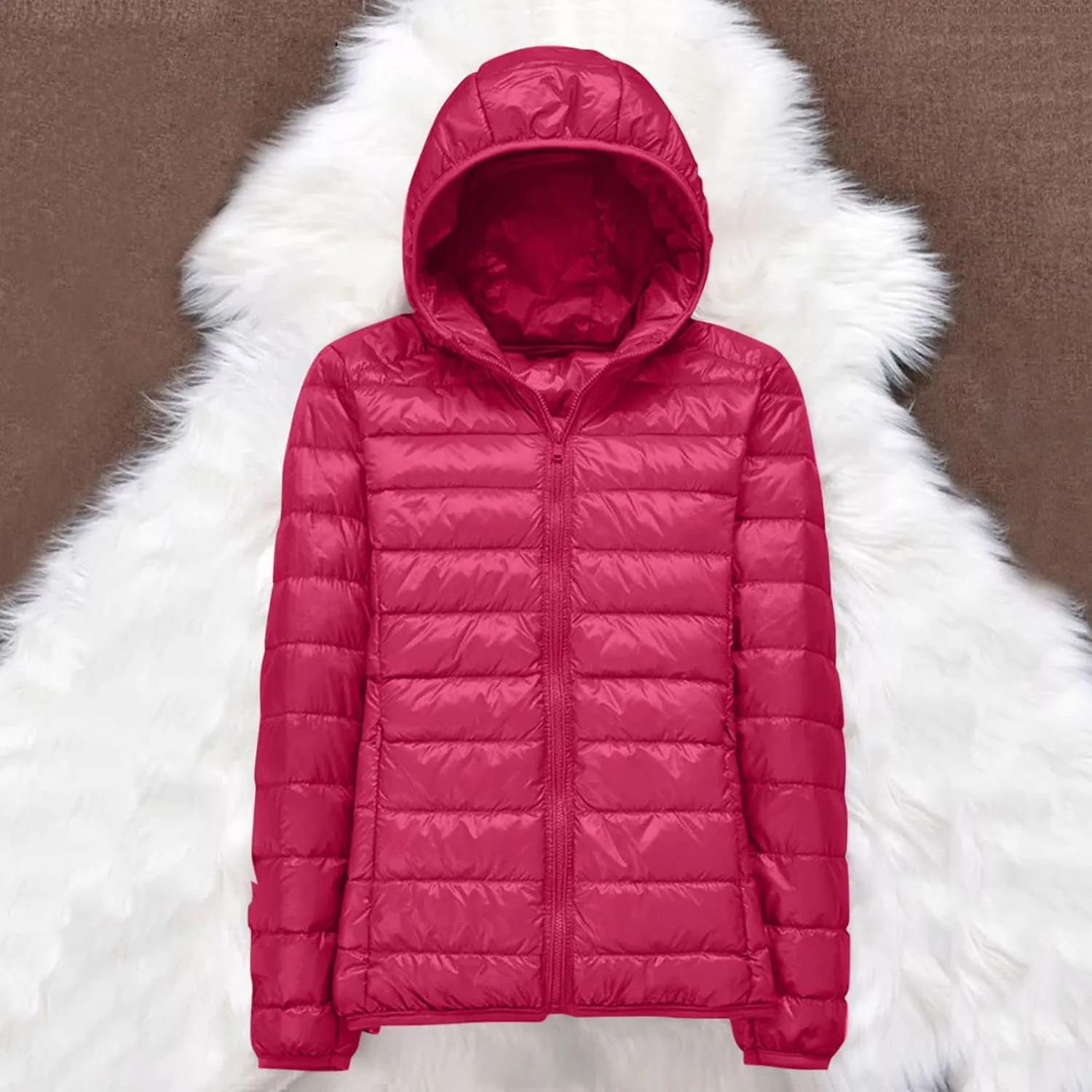 Women's 2024 Winter Fashion Clothes Fleece Lined Winter Outerwear Jackets Padded Coat Winter Coats