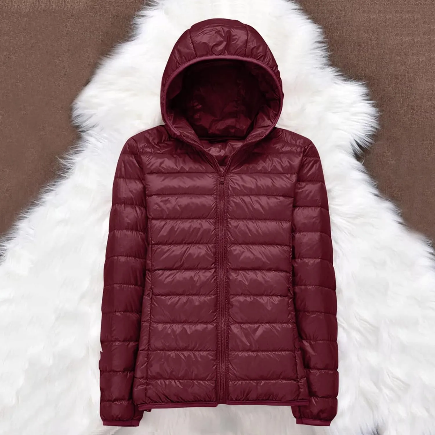 Women's 2024 Winter Fashion Clothes Fleece Lined Winter Outerwear Jackets Padded Coat Winter Coats