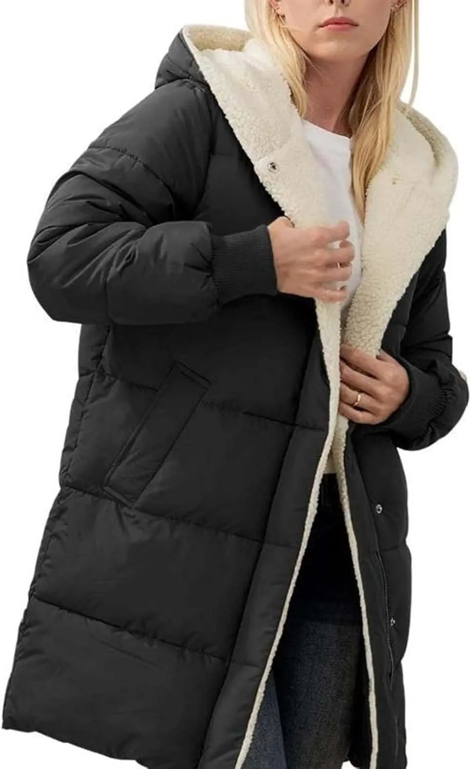 Womens 2024 Winter Fashion Clothes Puffer Jacket Lightweight Winter Coat Quilted Puffer Parka Coat Womens Winter