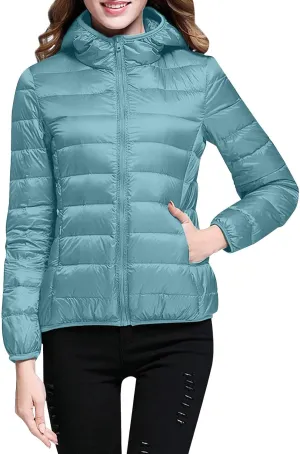 Women's 2024 Winter Solid Color Button Zipper Thicken Down Jackets Coat Outerwear with Faux Fur Removable Hood