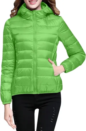 Women's 2024 Winter Solid Color Button Zipper Thicken Down Jackets Coat Outerwear with Faux Fur Removable Hood