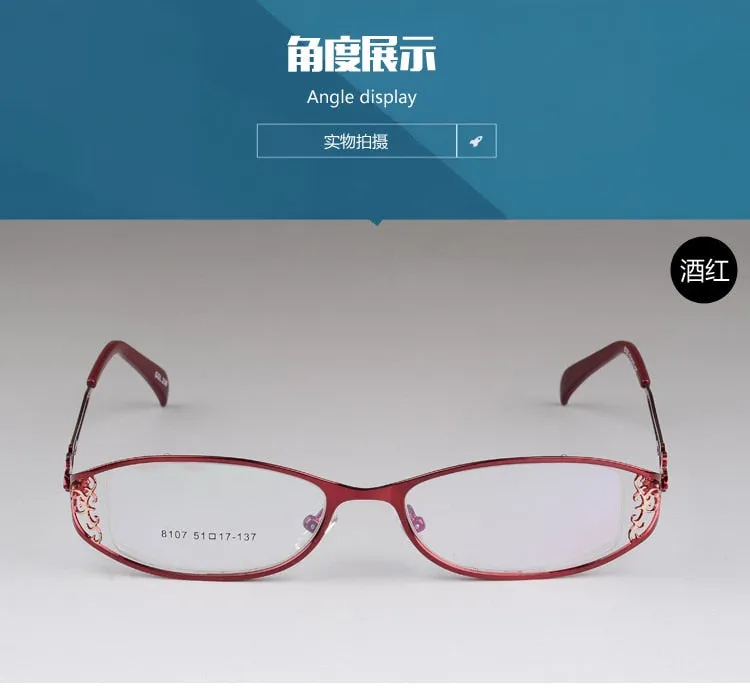 Women's Alloy Frame Full Rim Eyeglasses S8107