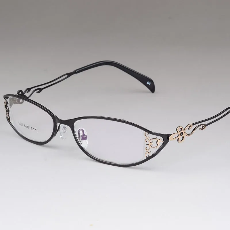 Women's Alloy Frame Full Rim Eyeglasses S8107