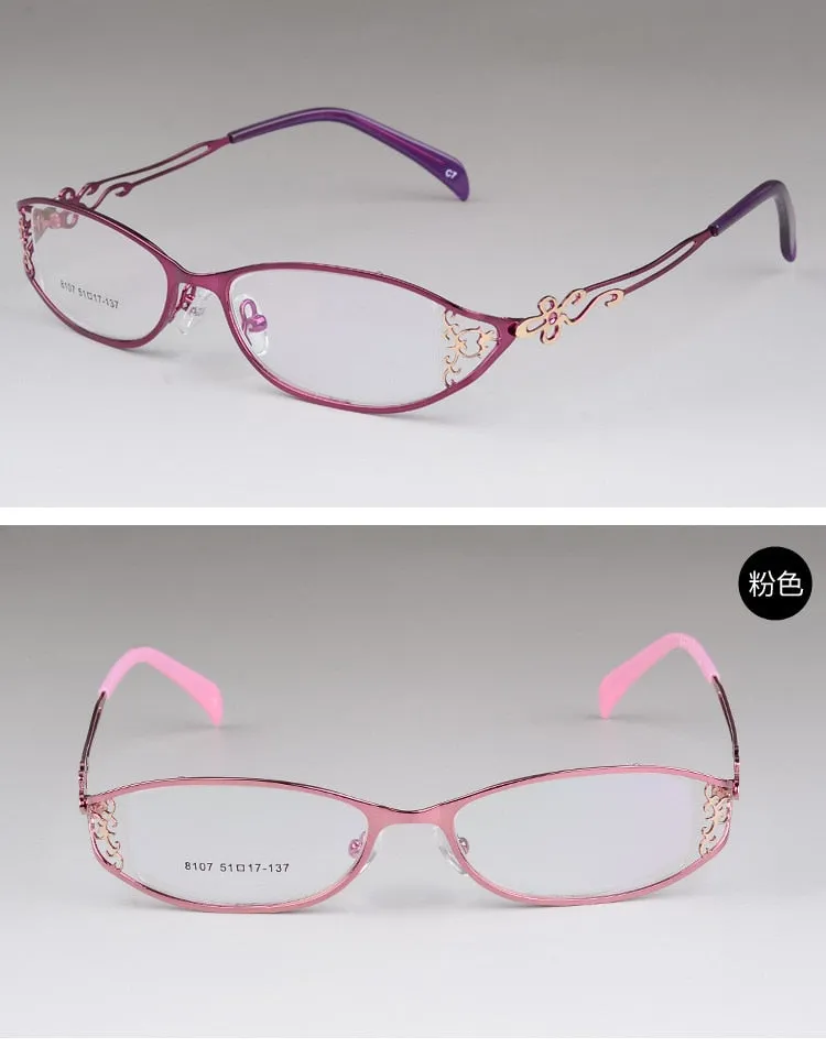 Women's Alloy Frame Full Rim Eyeglasses S8107