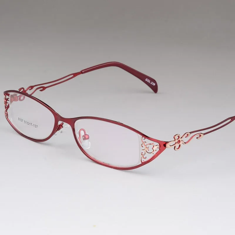 Women's Alloy Frame Full Rim Eyeglasses S8107