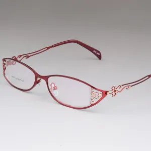 Women's Alloy Frame Full Rim Eyeglasses S8107