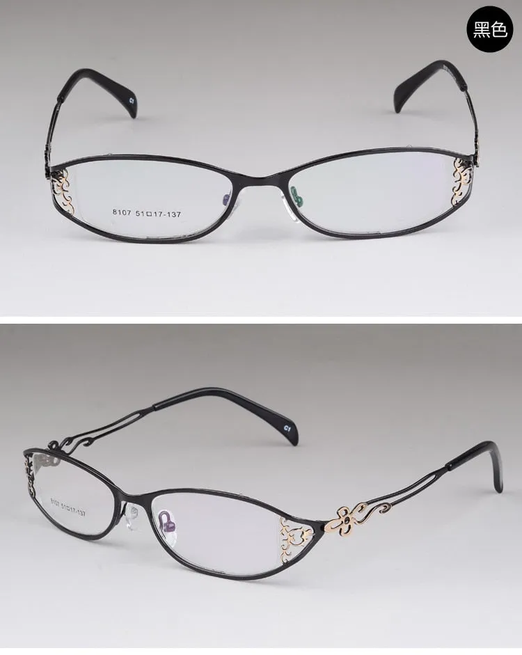 Women's Alloy Frame Full Rim Eyeglasses S8107