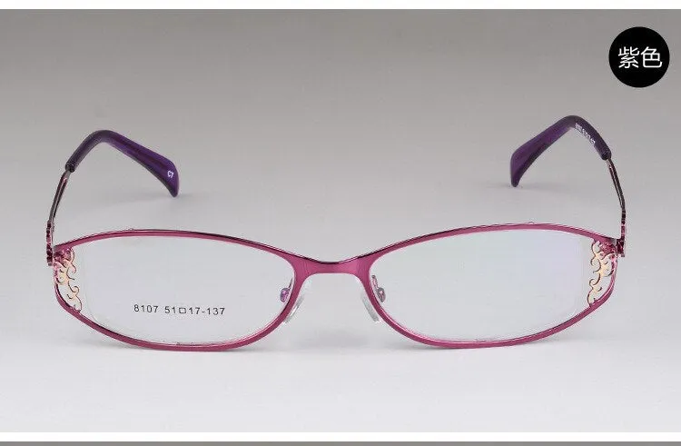 Women's Alloy Frame Full Rim Eyeglasses S8107