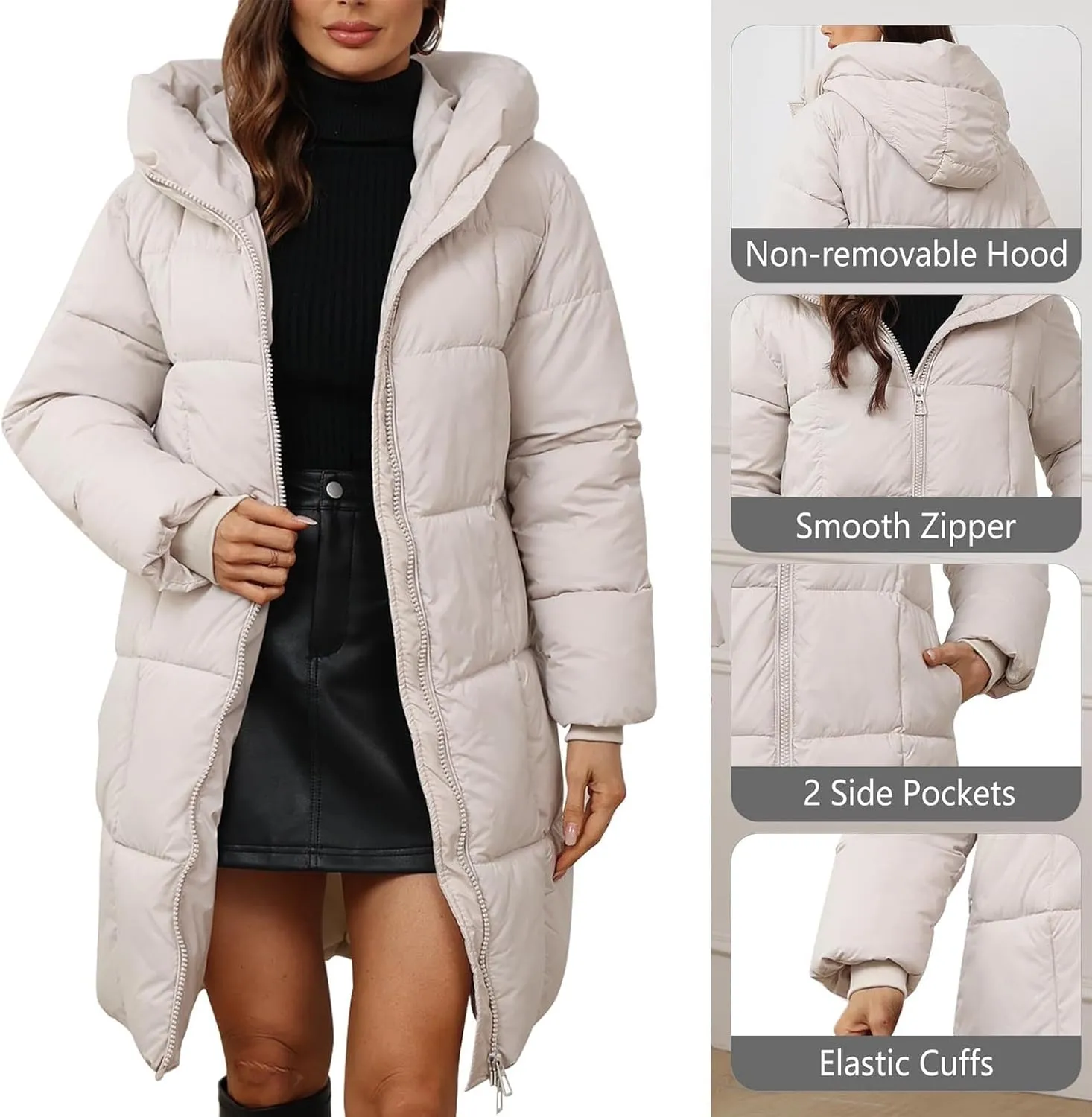 Women's Fall Fashion Winter Trench Coats Quilted Outerwear Winter Jacket Parka Winter Classic Outwear Coats