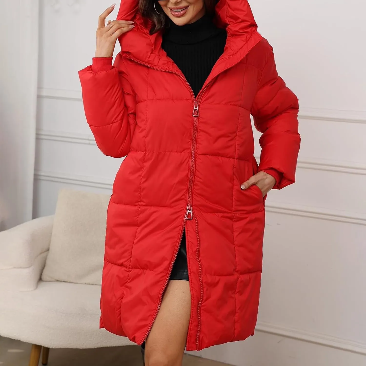Women's Fall Fashion Winter Trench Coats Quilted Outerwear Winter Jacket Parka Winter Classic Outwear Coats