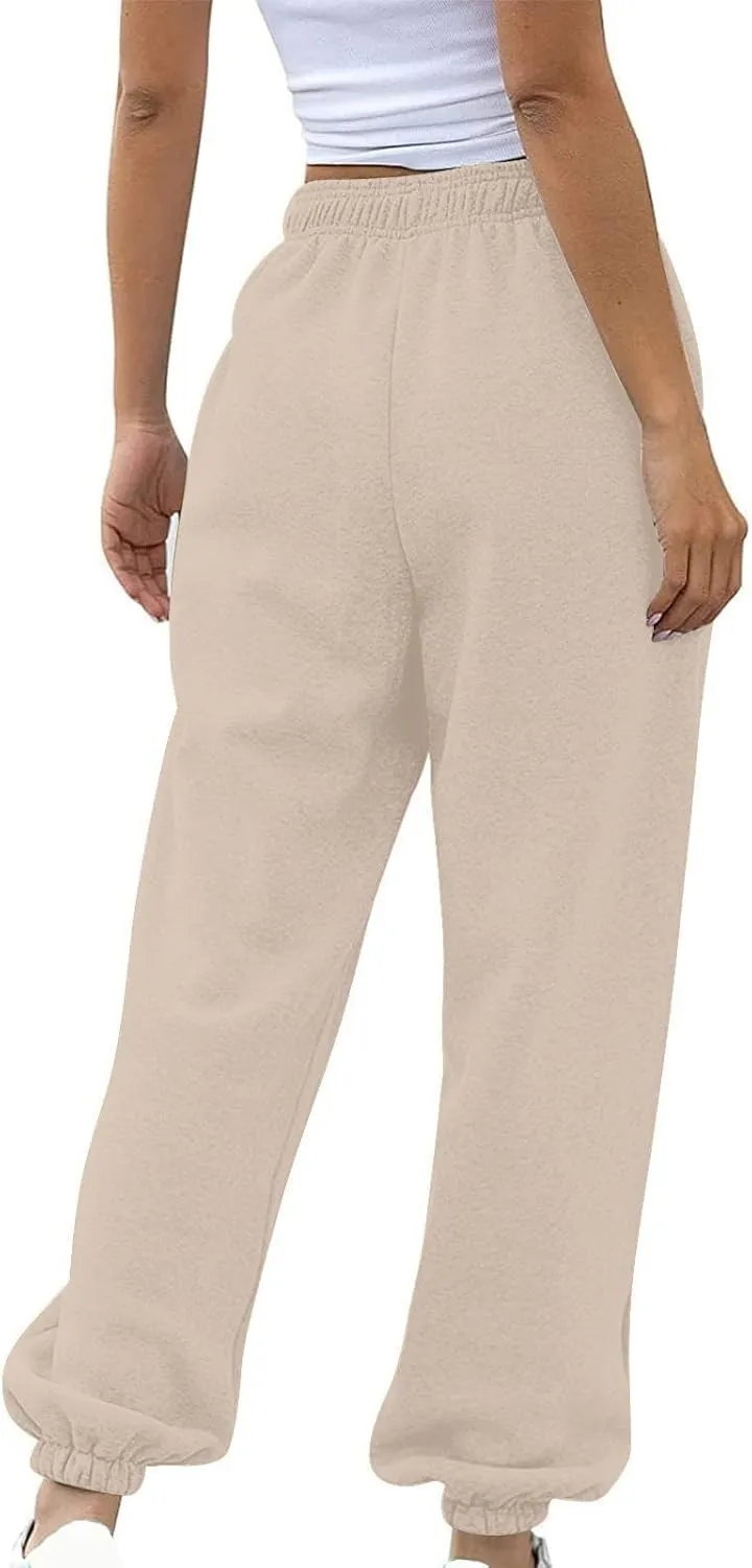 Women's Fleece Lined Pants Casual Linen Elastic Women Leg Solid Cotton Pants Fleece Pants Women Womens Warm Leggings