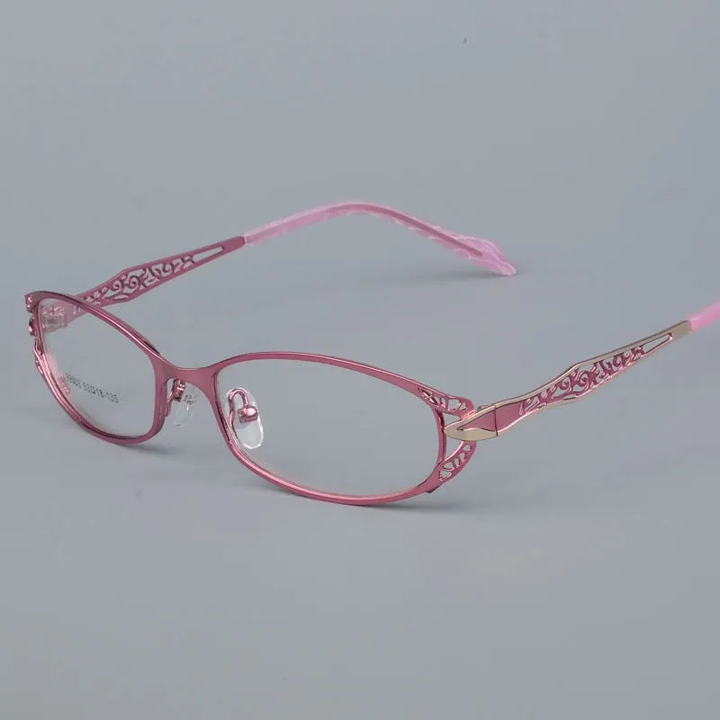 Women's Hollow Out Alloy Flowered Full Rim Eyeglasses 99003