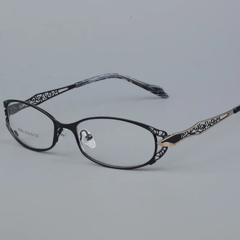 Women's Hollow Out Alloy Flowered Full Rim Eyeglasses 99003