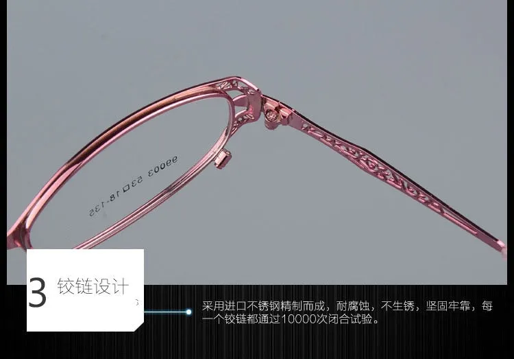 Women's Hollow Out Alloy Flowered Full Rim Eyeglasses 99003