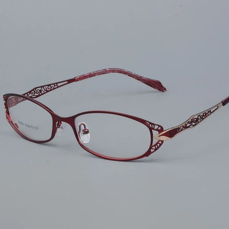 Women's Hollow Out Alloy Flowered Full Rim Eyeglasses 99003