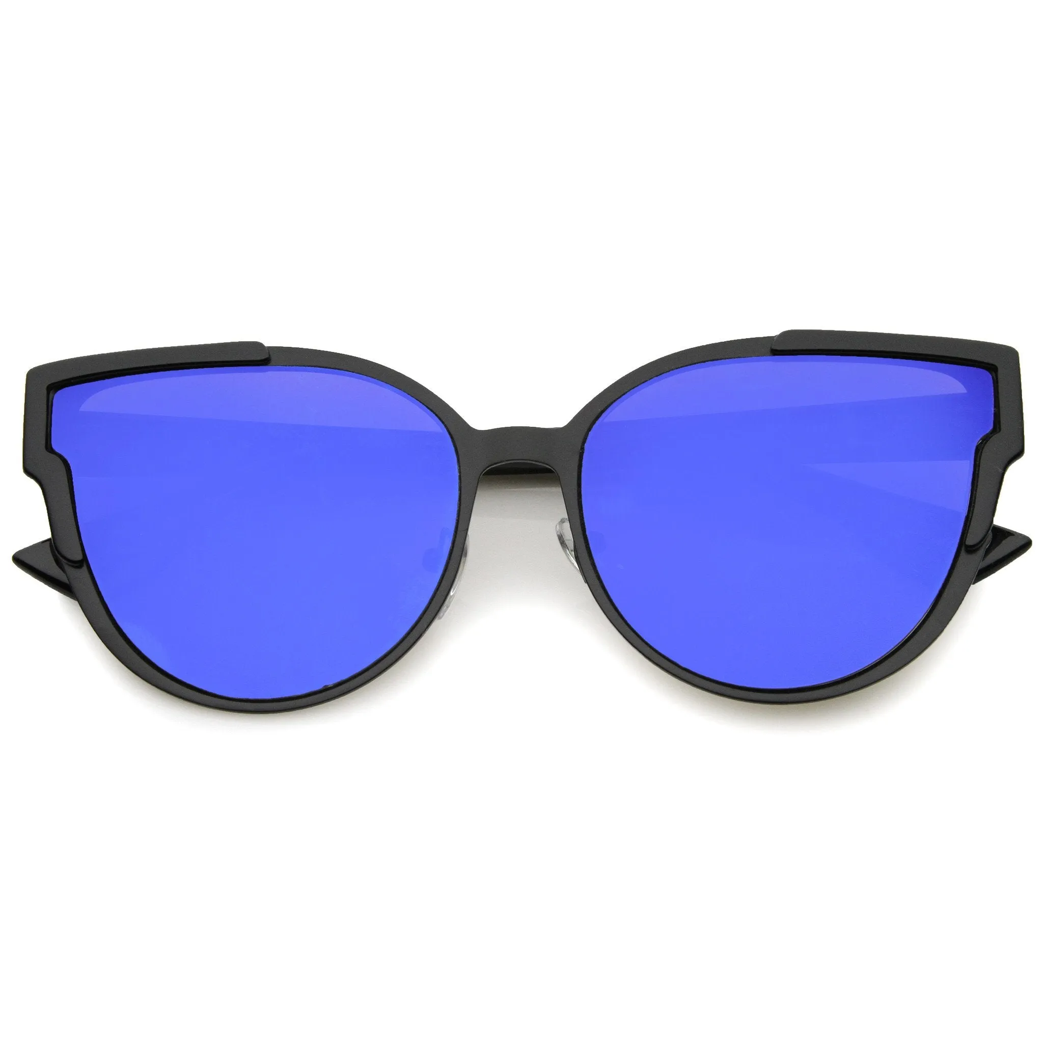 Women's Infinity Mirrored Flat Lens Marble Print Sunglasses A821