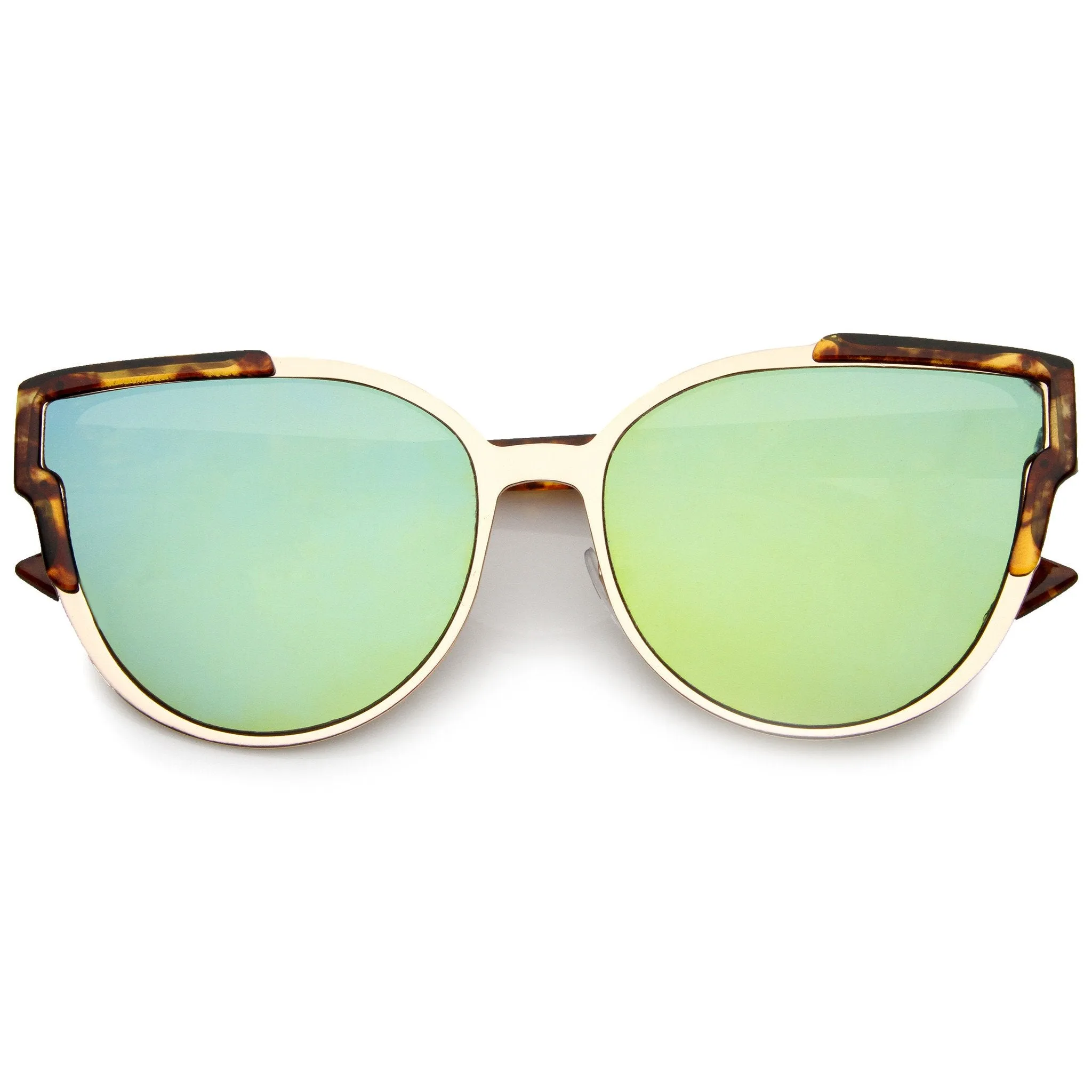 Women's Infinity Mirrored Flat Lens Marble Print Sunglasses A821