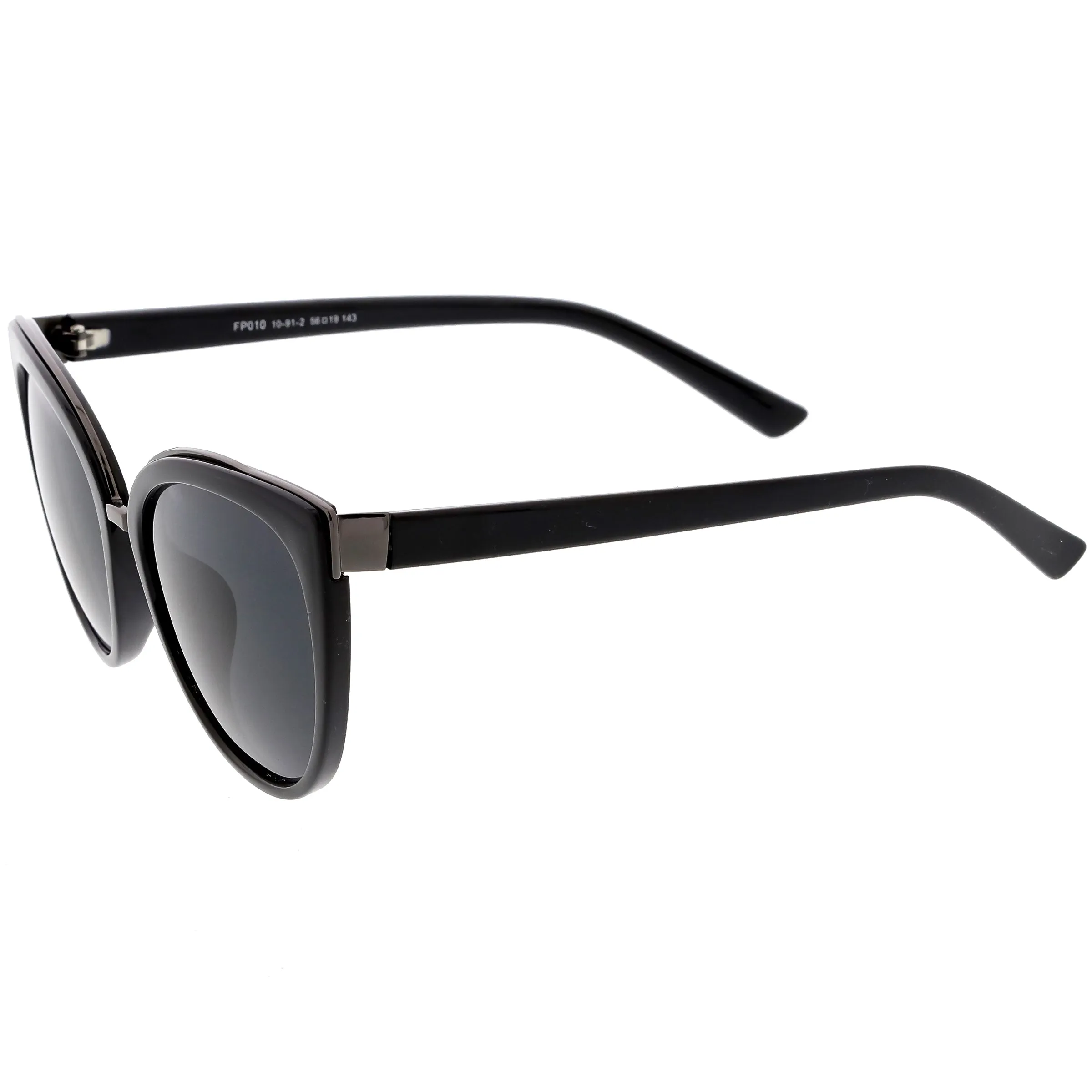 Women's Large Polarized Dual Layer Cat Eye Sunglasses C827