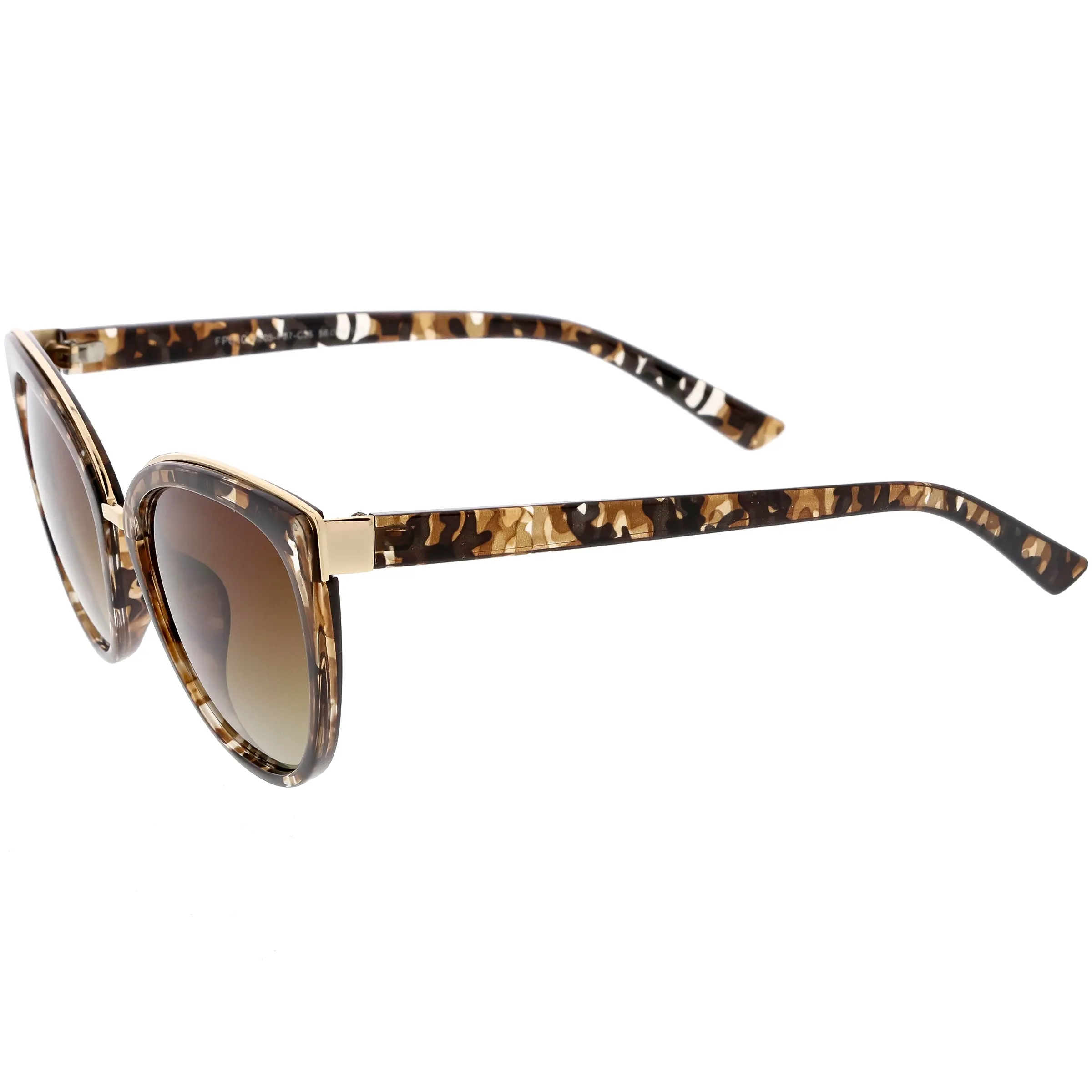 Women's Large Polarized Dual Layer Cat Eye Sunglasses C827