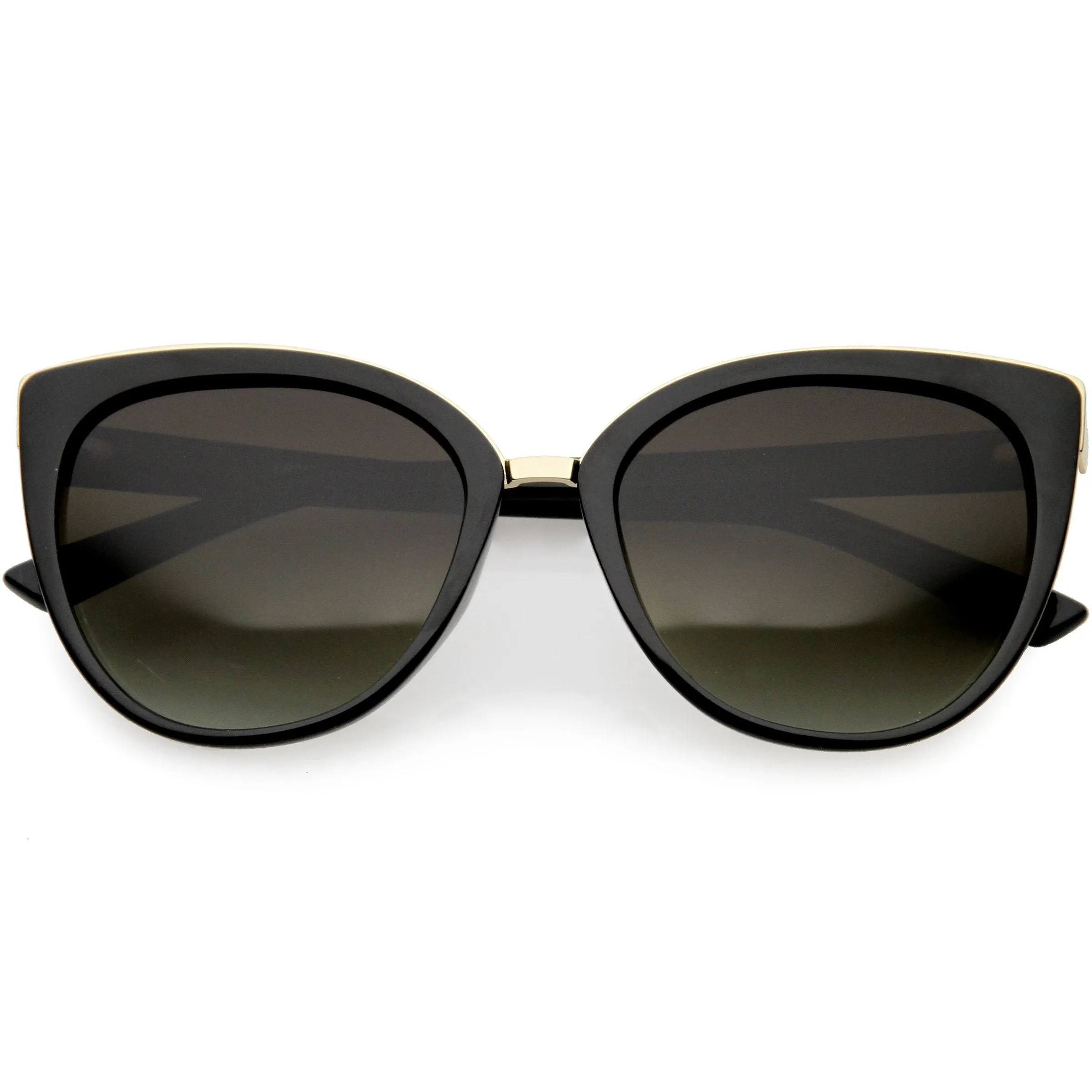 Women's Large Polarized Dual Layer Cat Eye Sunglasses C827
