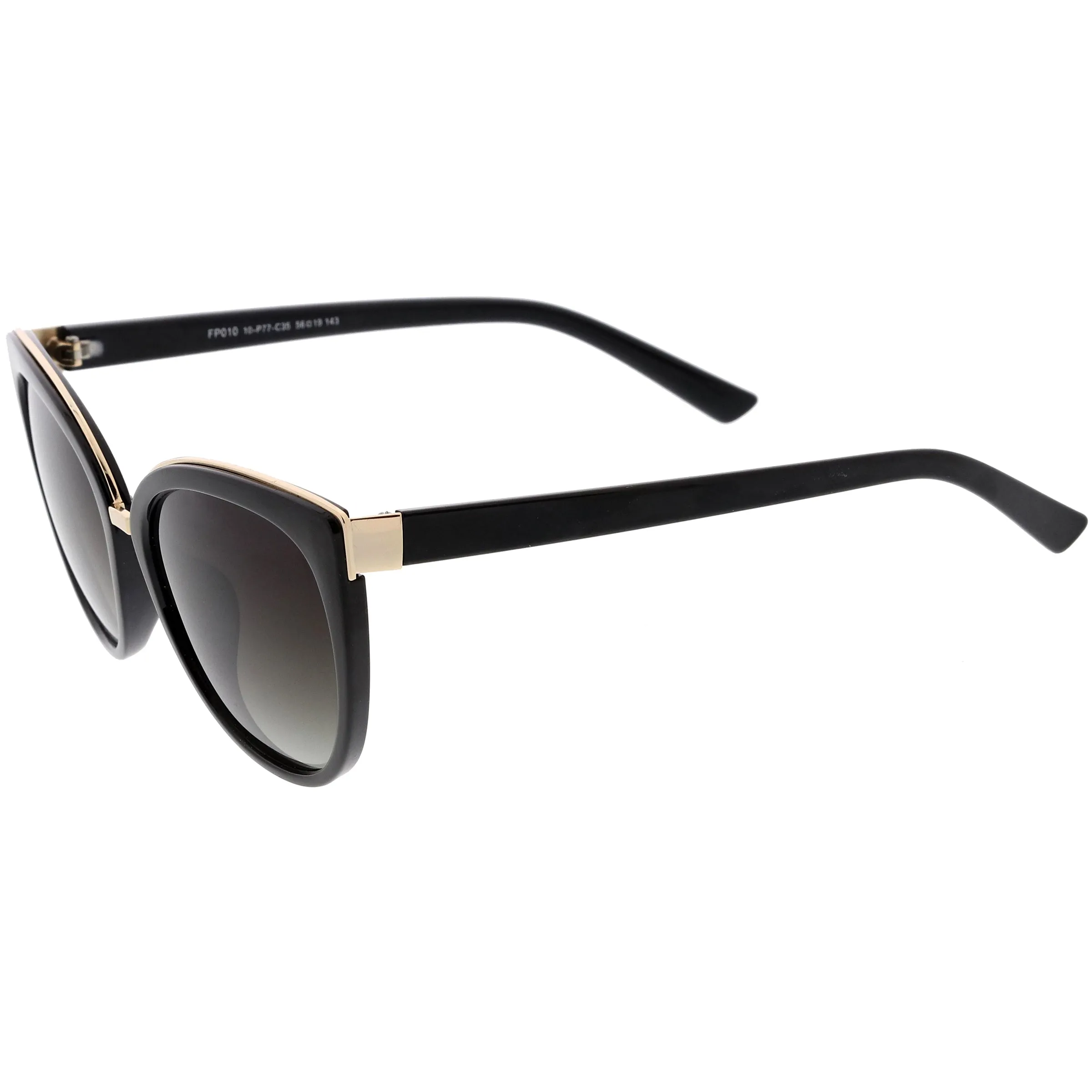 Women's Large Polarized Dual Layer Cat Eye Sunglasses C827