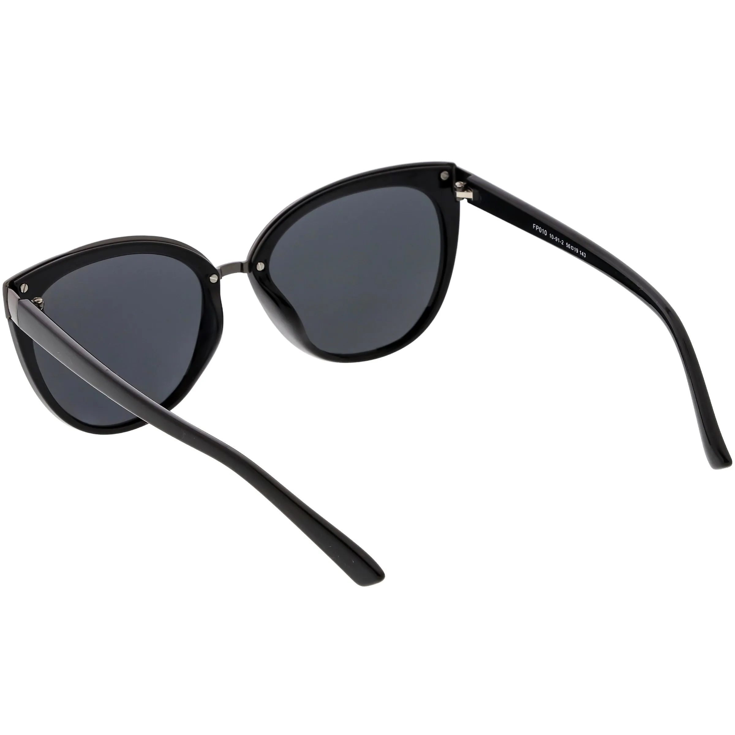 Women's Large Polarized Dual Layer Cat Eye Sunglasses C827