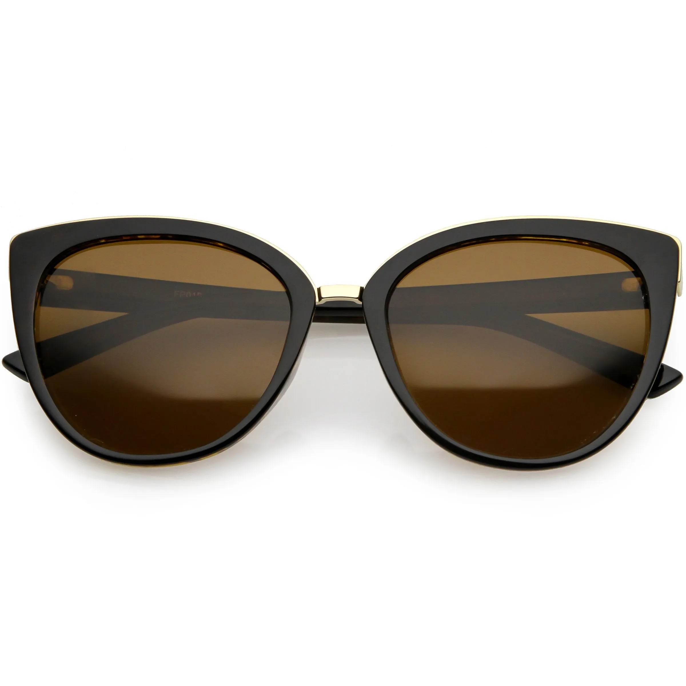 Women's Large Polarized Dual Layer Cat Eye Sunglasses C827