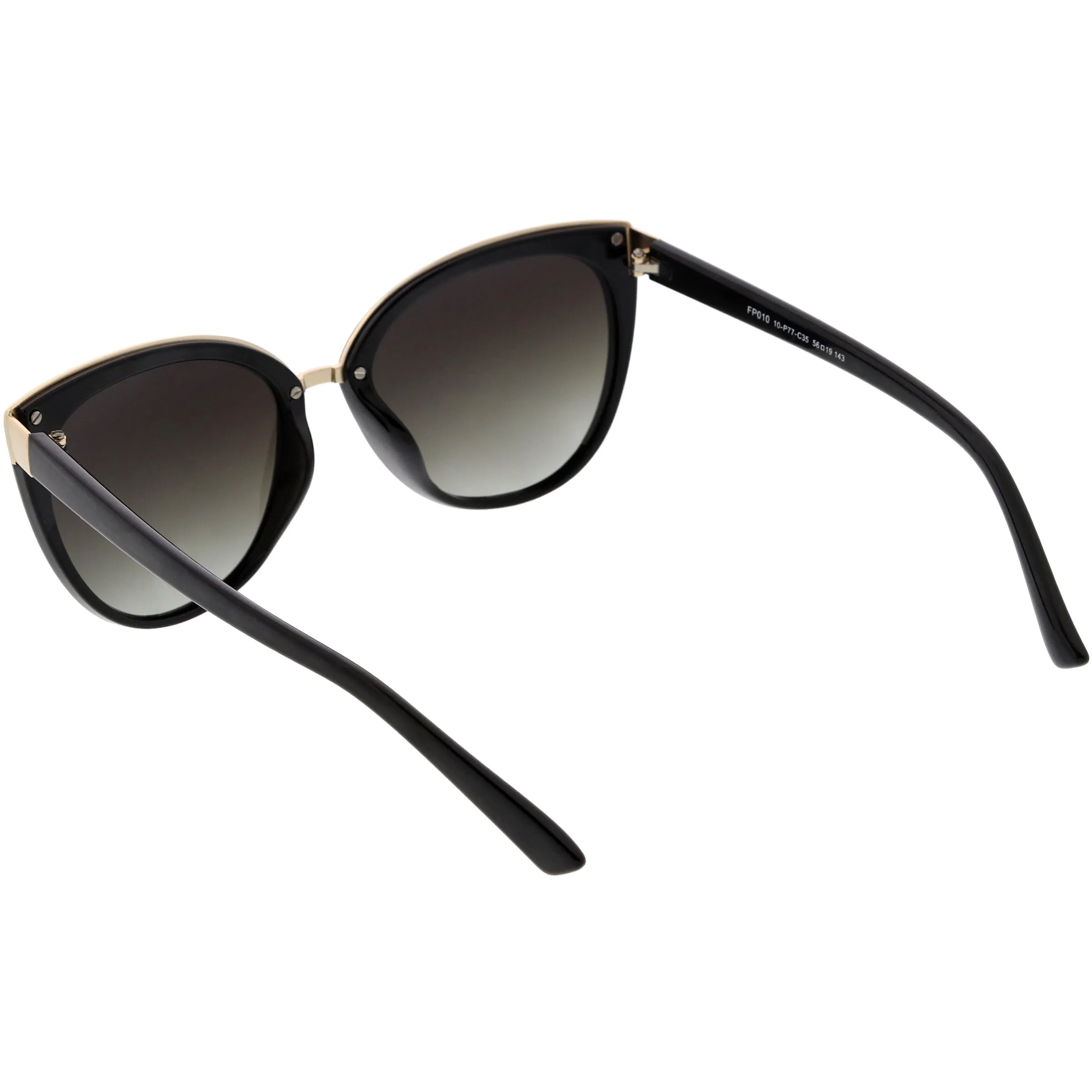 Women's Large Polarized Dual Layer Cat Eye Sunglasses C827