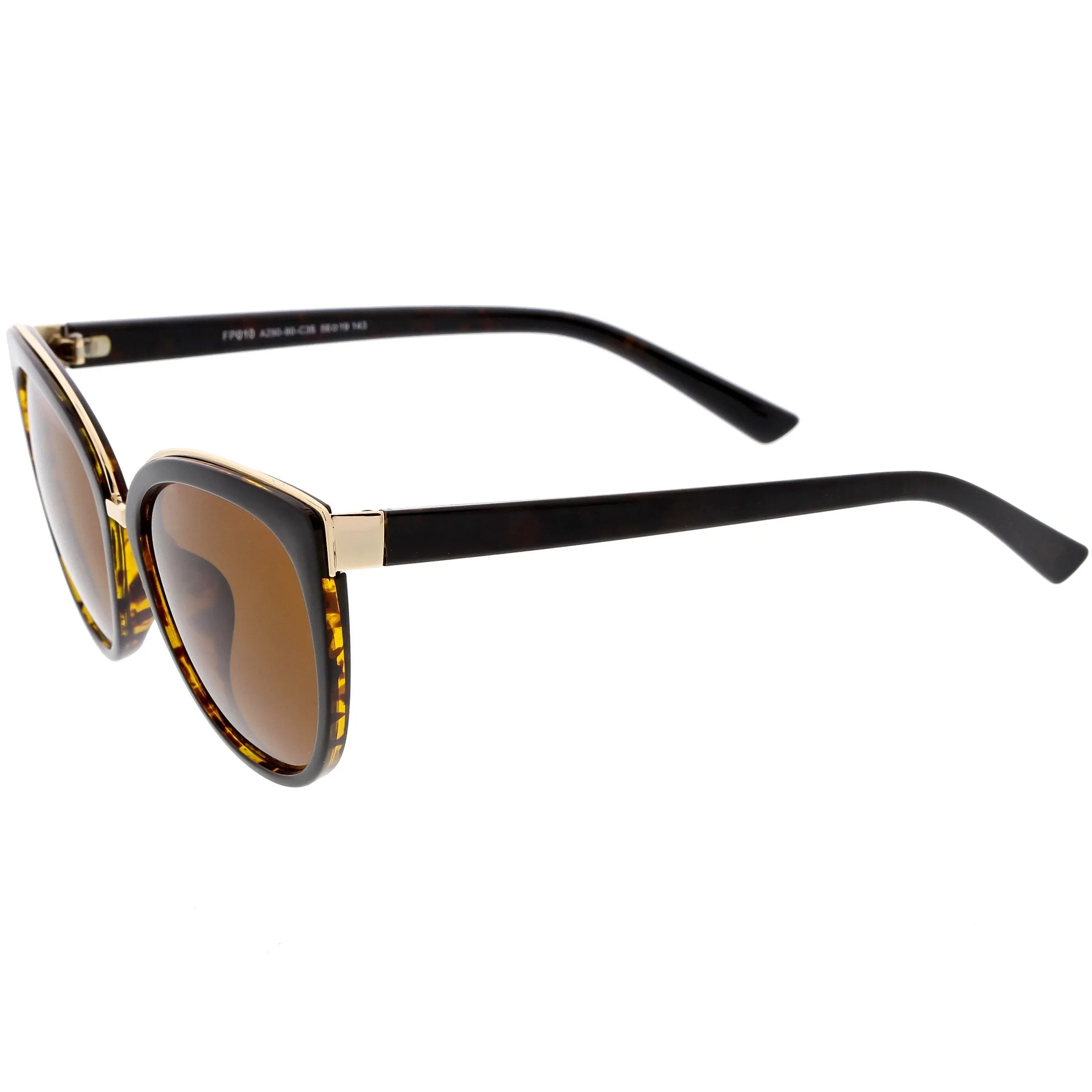 Women's Large Polarized Dual Layer Cat Eye Sunglasses C827