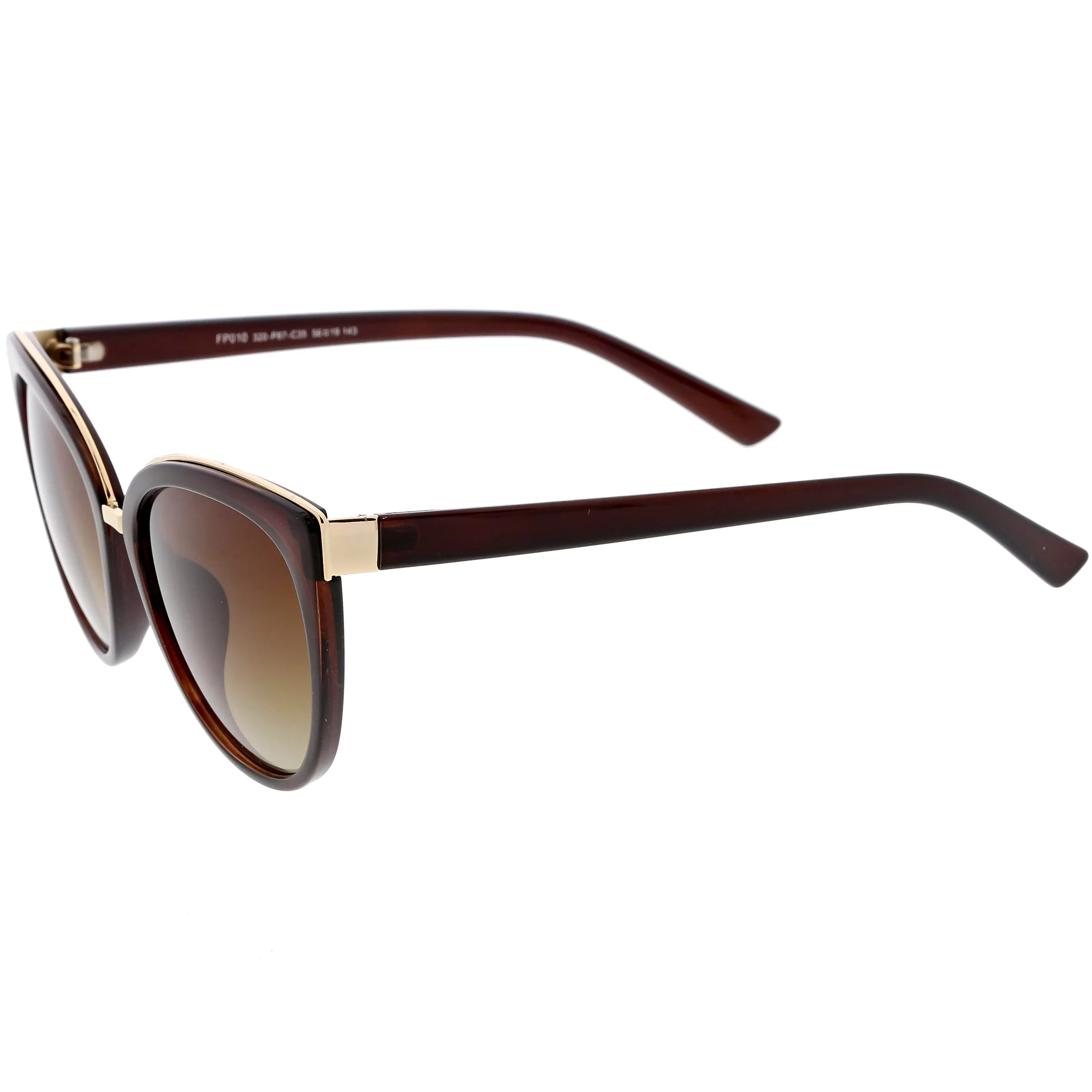 Women's Large Polarized Dual Layer Cat Eye Sunglasses C827