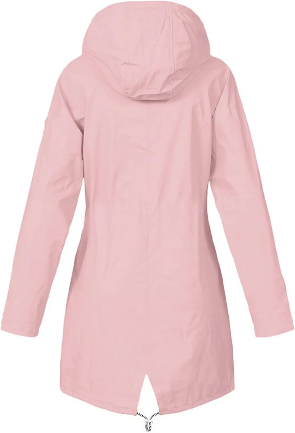 Women's Long Hooded Rain Jacket Outdoor Hiking Raincoat Raincoat Windbreaker Lightweight Hooded Jackets Trench Coats